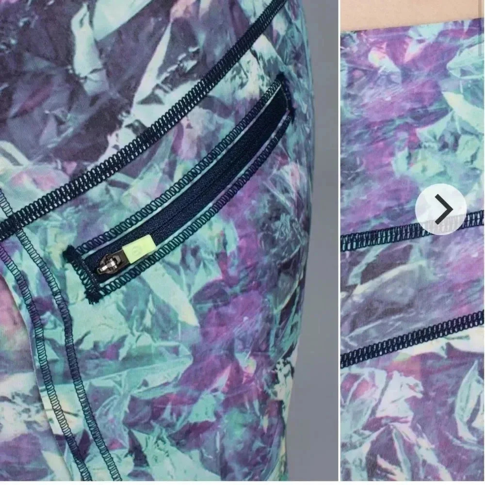 Lululemon Run Top Speed Crop Iridescent Multi Size 6 - Picture 12 of 14